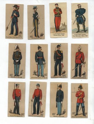 1888 Kinney Bros.  N224 Military Series - 12 Different