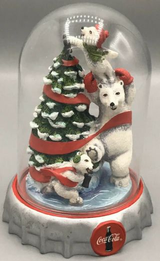 Coke Cola “polar Bears Christmas Cheer”.  1997 Snow Globe.  Limited Edition