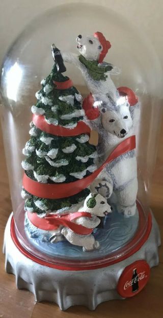 Coke Cola “Polar Bears Christmas Cheer”.  1997 Snow globe.  Limited Edition 3