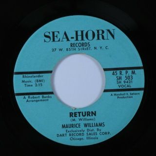 Northern Soul 45 Maurice Williams Return Sea - Horn Vg,  Hear