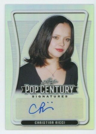 2020 Leaf Pop Century Metal Signatures Autograph Christina Ricci Auto 1/24