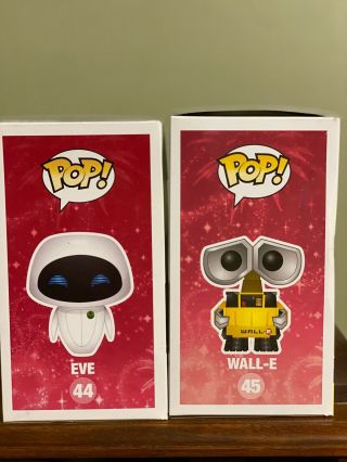 Funko Pop Vinyl Disney Wall - E Figure 45 & Eve 44 series 4 2