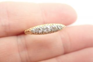 Vintage Edwardian 18ct Gold Old Cut Diamonds & Platinum Gorgeous Ring Size R