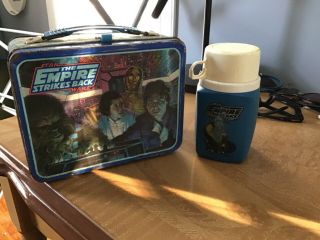 Vintage 1980’s Star Wars The Empire Strikes Back Thermos Lunch Box Yoda