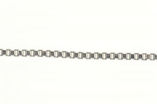 10k 1.  4mm Box Chain Square Classic Link Necklace 20 " White Gold 26
