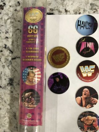 Rare WWF 66 Matcaps Series 1 Complete Set WWE Pogs Including Undertaker Mat Caps 2