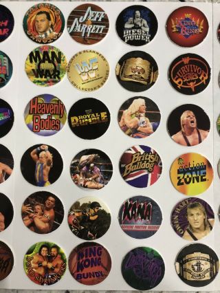 Rare WWF 66 Matcaps Series 1 Complete Set WWE Pogs Including Undertaker Mat Caps 3