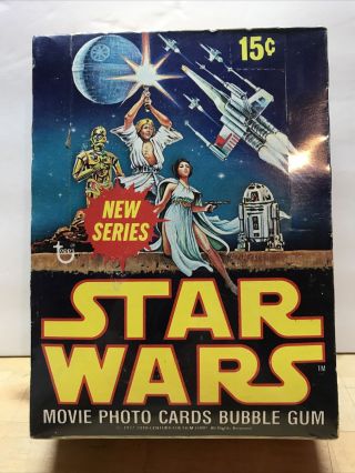 1977 Topps Star Wars 2nd Series 2 Red Empty Display Box Wax Box Empty Kd