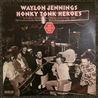 Waylon Jennings - Honky Tonk Heroes Rare Country Lp - Rca Victor,  Apl1 - 0240 -