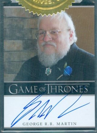 Game Of Thrones Season 2 George Rr Martin 6 Case Incentive Autograph Card