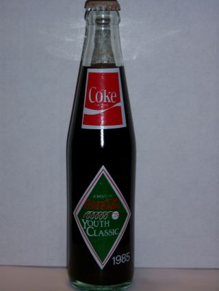 10 Oz Coca Cola Commemorative Bottle - 1985 Johnston Coca Cola Youth Classic