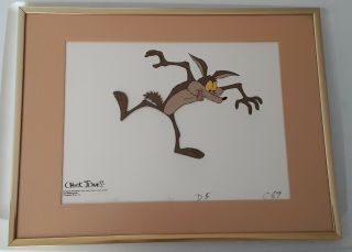 Looney Tunes Wile E.  Coyote Chuck Jones Animation Cell Matted & Framed