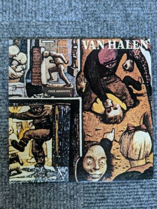 Van Halen Fair Warning Vinyl Lp 1981 Warner Bros Records Hs 3540 Vg,