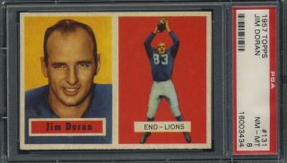 1957 Topps Football 131 Jim Doran Psa 8