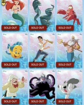 Disney Topps - Little Mermaid Motion Rare Full Set And Award Digital