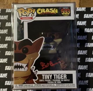 Bam Box Gamer Crash Bandicoot Tiny Tiger Pop 533 Signed Brendan O 