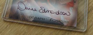 Playboy Playmate Of The Year Authentic Jumbo Autograph Box Card Donna Edmondson