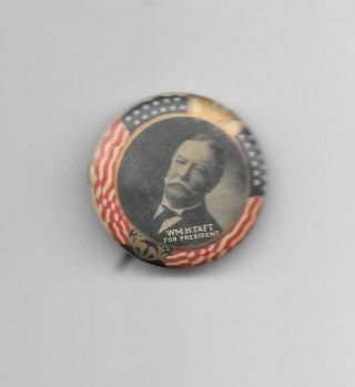 Wm H Taft For President 1 1/4 " Pinback Button Pin