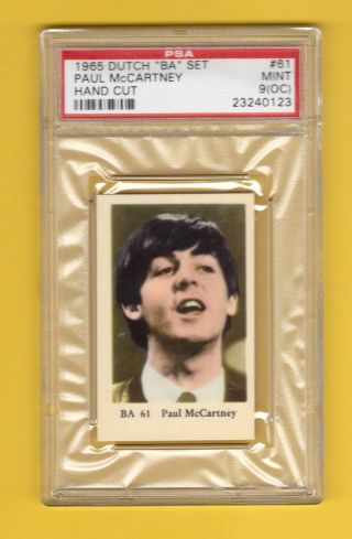 The Beatles Paul Mccartney 1965 Dutch Card Ba61 Psa 9 Oc
