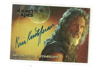 2001 Topps Planet Of The Apes Kris Kristofferson As Karubi Autograph
