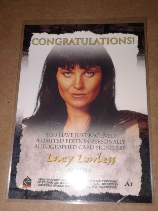 Xena Warrior Princess A1 Lucy Lawless Auto Card Autograph 3