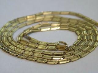 Signed Sotv 14k 585 Italy Solid Yellow Gold Sparkling Chain Link Necklace Signed
