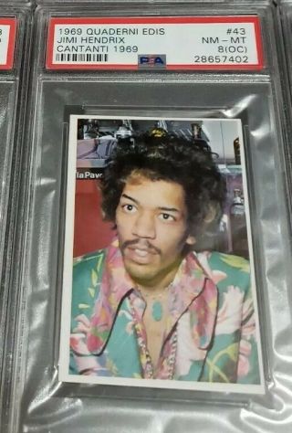 1969 Jimi Hendrix 43 Quaderni Edis Cantanti Psa 8 Oc