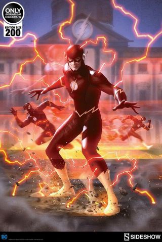 Sideshow Justice League The Flash Fine Art Print By Alex Garner 90/100