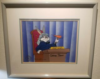 Rare Bugs Bunny - Bugs As Judge Limited Edition Cel Signed By Chuck Jones 63/100