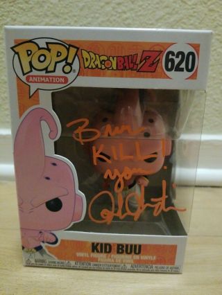 Funko Pop Animation Dragon Ball Z Kid Buu 620 Autographed By Josh Martin Jsa