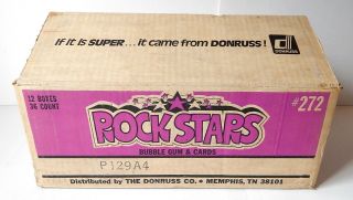 1979 Donruss Rock Stars Trading Card Empty Wax Box Case 272 Kiss Queen