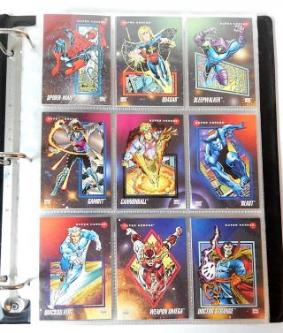 1992 Impel Marvel Universe 3 Partial Set In Binder w/ 5 Holograms & 3 Prototypes 3