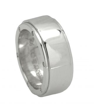 Authentic Unisex Tiffany & Co.  925 Sterling Silver Metropolis Wide Band Ring