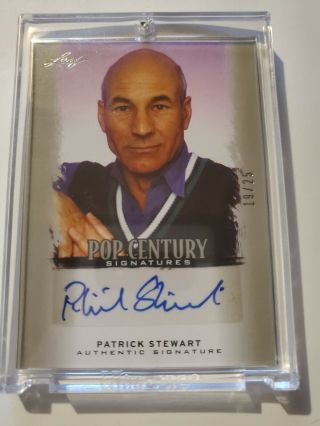 2012 Leaf Pop Century Auto/autograph Card 19/25 Patrick Stewart Star Trek Xmen