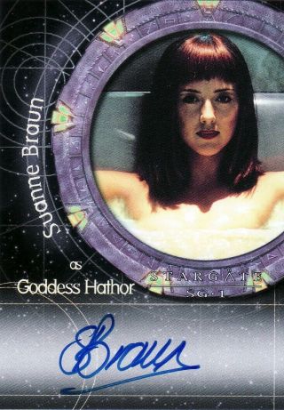 Stargate Sg - 1 Season 4 Rare Suanne Braun As Goddess Hathor A10 Auto Card