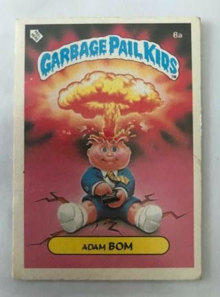 Rare Dutch 1985 Topps GPK Garbage Pail Kids Adam Bom 8a (2 versions) 3