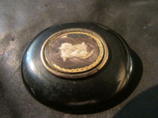 Lovely Victorian Quality Whitby Jet Hair Mourning Brooch