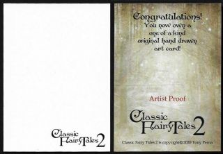 Perna Studios " Classic Fairy Tales 2 " Ap Sketch Card Commission Sanna U.