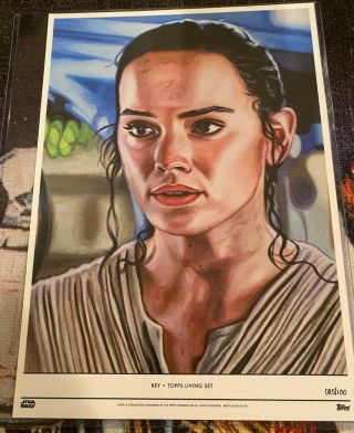 Rey Daisy Ridley 2020 Topps Star Wars Living 10x14 Fine Art Print 47 85/100
