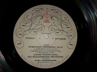 CFP 40040 (SAX 2329) Lao Symphonie Espagnole etc / Kondrashin / Kogan 3