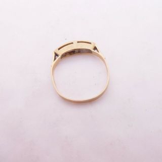 18ct gold rose cut diamond ring,  art deco 5 stone 3