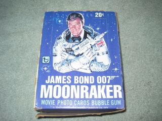 1979 Topps James Bond 007 Moonraker Box 36 Packs Of Movie Photo Cards