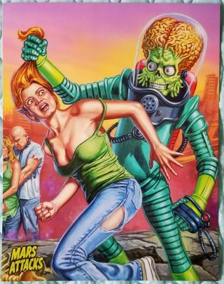2013 Topps Mars Attacks Invasion High Gloss Collector 7 Poster Set 11 " X 14 "