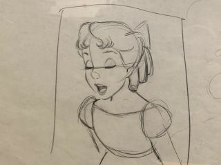 Walt Disney Production Drawing Wendy Darling Peter Pan Milt Kahl 2