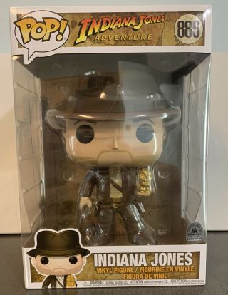 Funko Pop 10 Inch Indiana Jones With Idol 885 Disney Park Exclusive - In Hand