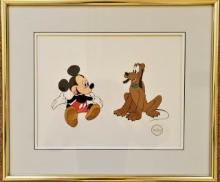 Disney Animation Serigraph Cel - Mickey Mouse And Pluto