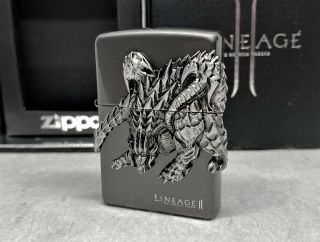 1 Of 150 Zippo Limited Edition Lineage 2 Ii " Antharas The Land Dragon " Lighter