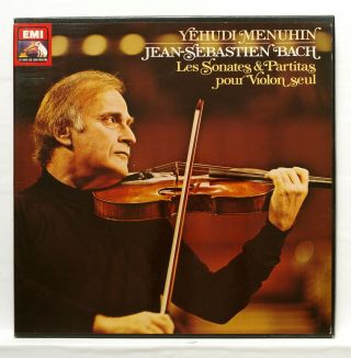 Yehudi Menuhin - Js Bach 6 Sonatas & Partitas For Violin Solo Emi 3xlps Box Nm