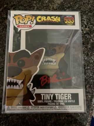 Brendan O’brien Signed Crash Bandicoot (tiny Tiger) Funko Pop 533 With