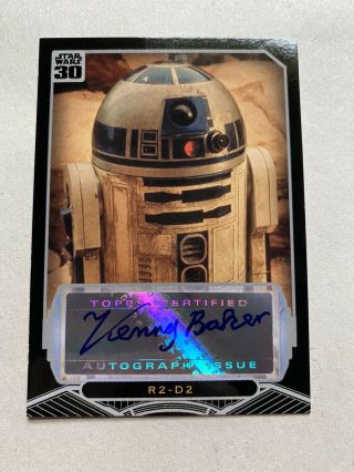 2007 Topps Star Wars 30th Anniversary R2 - D2 R2d2 Kenny Baker Autograph Auto